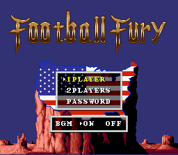Football Fury (USA) Title Screen